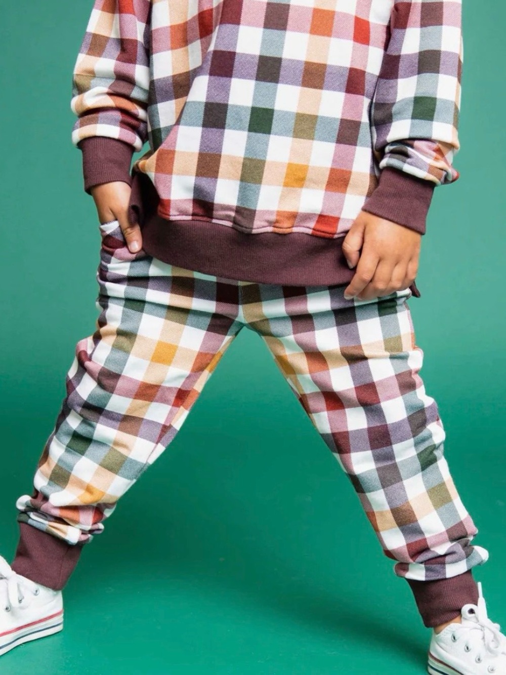 Bums and Roses Jogger Set Checkered & Charmed - Picture 3 of 3